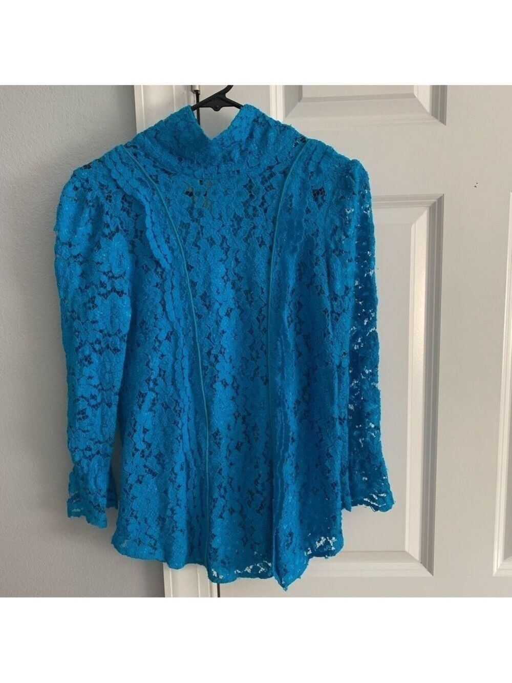 Blue Lace Women's Top - Picture 2 of 4